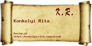 Konkolyi Rita névjegykártya